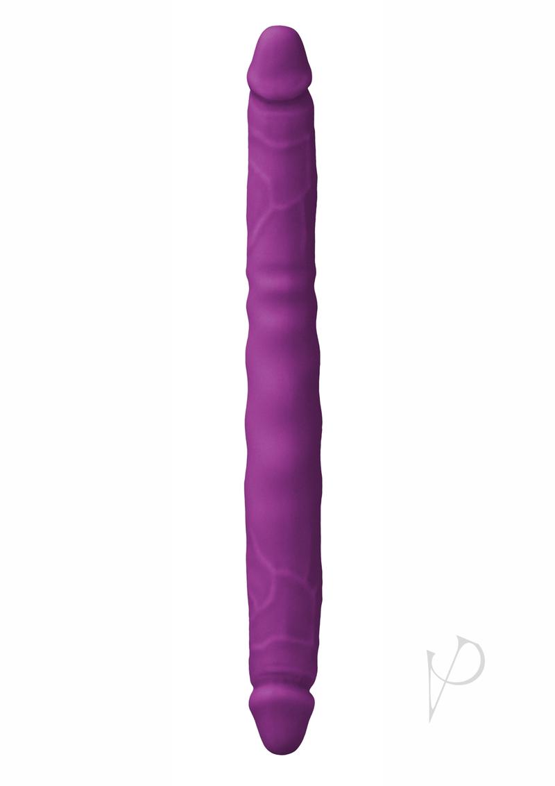 Colours Double Pleasures Silicone Double Dildo 12in - Purple