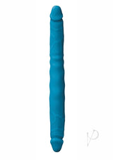 Colours Double Pleasures Silicone Double Dildo 12in - Blue