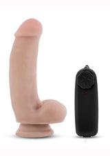 Dr. Skin Silver Collection Dr. Spin Gyrating Dildo with Suction Cup 7in and Remote Control - Vanilla