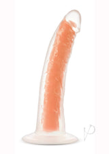 Neo Elite Glow in the Dark Dildo 7.5in - Orange