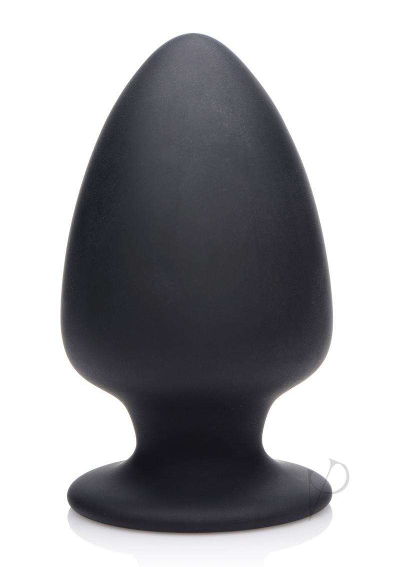 Squeeze-It Squeezable Silicone Anal Plug - Large - Black
