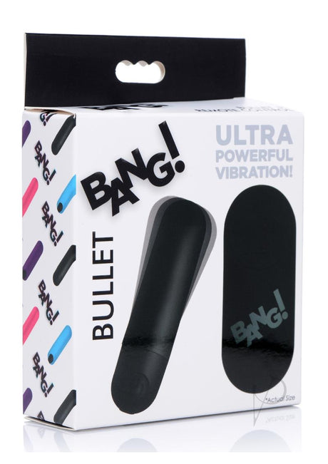 Bang! Vibrating Bullet with Remote Control - Black