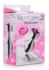 Booty Sparks Weighted Base Aluminum Plug Gem - Small - Pink