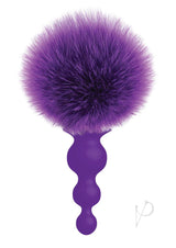 The 9`s - Cottontails Silicone Beaded Bunny Tail Butt Plug - Purple