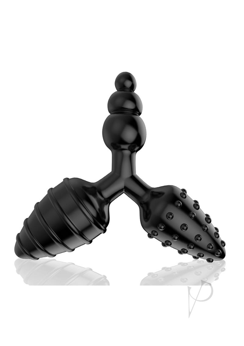 The 9`s - Triad 3 Way Textured Butt Plug - Black