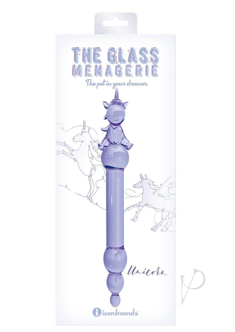 Glass Menagerie Unicorn Dildo - Purple