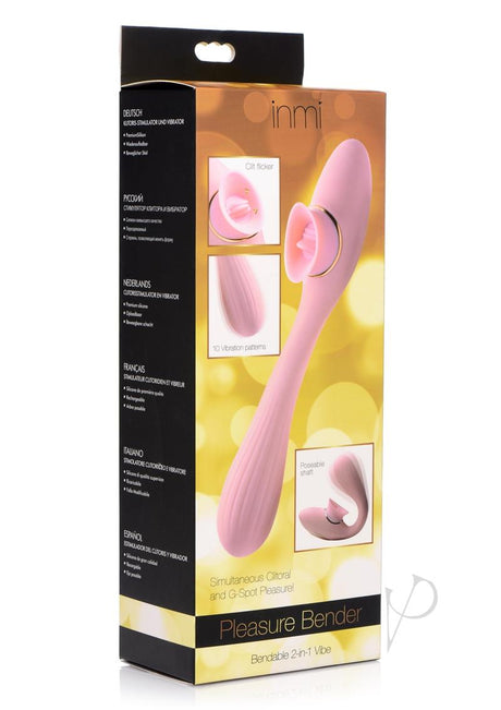 Inmi Pleasure Bender Bendable 2-in-1 Vibrator - Pink