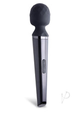 Wand Essentials Diamond Head Rechargeable Silicone Wand Massager - Black