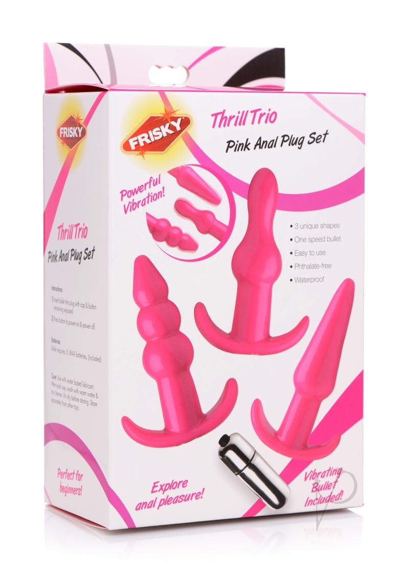 Frisky Thrill Trio Anal Plug Set - Pink