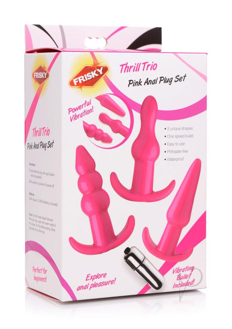 Frisky Thrill Trio Anal Plug Set - Pink