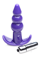 Frisky Bubbling Purple Ribbed Anal Plug - Purple