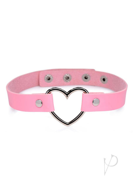 Master Series Heart Choker Necklace - Pink