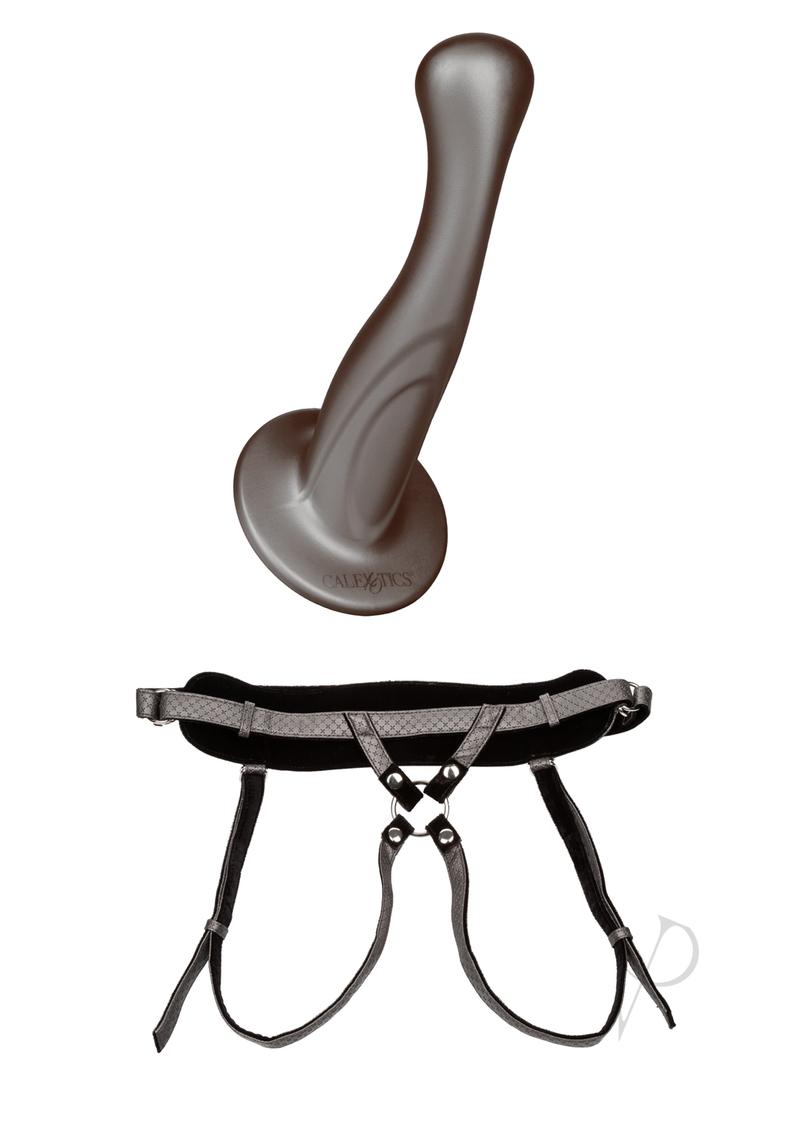 Her Royal Harness The Royal Sensual Set Adjustable Harness with Silicone Sensual G-Probe - Gray