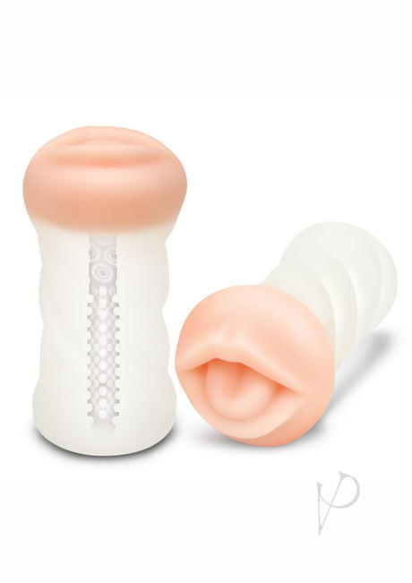 ZOLO Squeezable Deep Throat Masturbator - Mouth - Vanilla/Clear