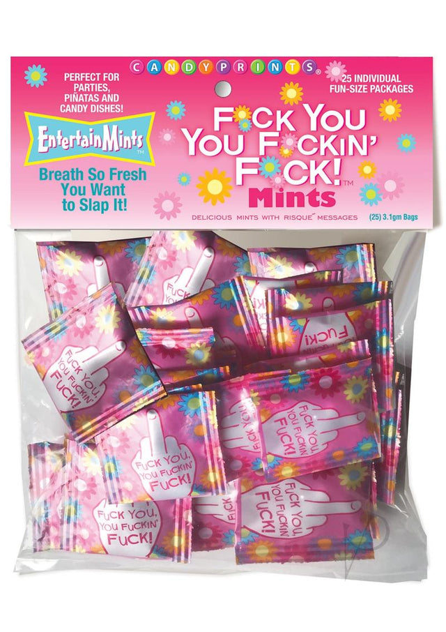 Candyprints Fuck You, You Fuckin' Fuck! Mints (25 packs per bag)