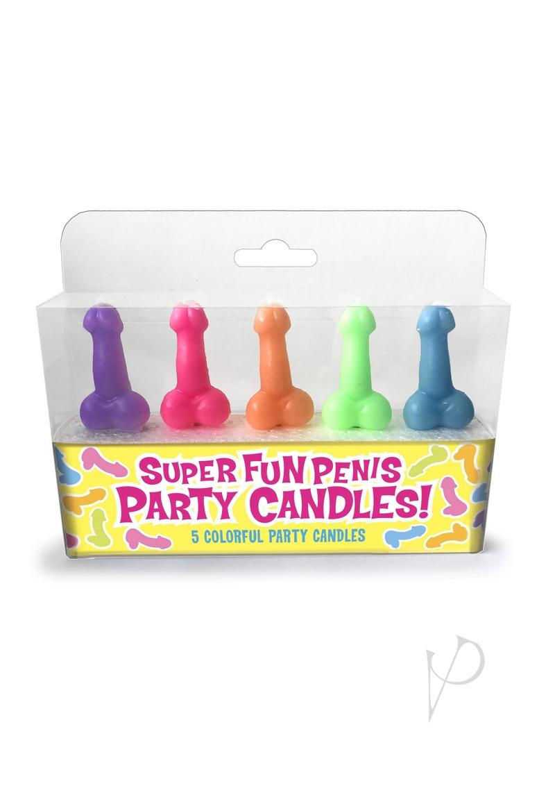 Candyprints Super Fun Penis Candles Assorted Colors (5 Per Pack)