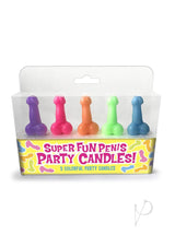 Candyprints Super Fun Penis Candles Assorted Colors (5 Per Pack)