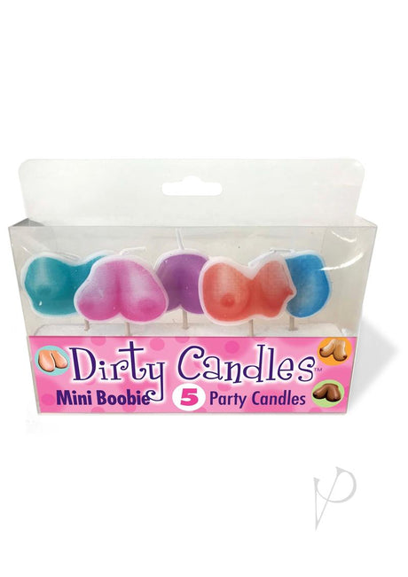 Candyprints Dirty Candles Boobie Party Candles Assorted Colors (5 per pack)