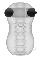 GoodHead Helping Head Pro Vibrating Masturbator with Bullet - Frost