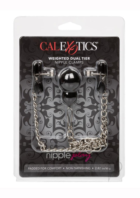 Nipple Play Weighted Dual Tier Nipple Clamps - Silver