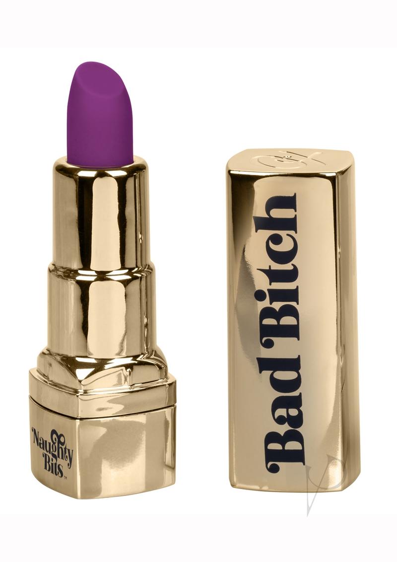 Naughty Bits Bad Bitch Lipstick Bullet Vibrator - Purple