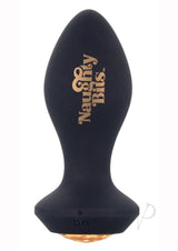 Naughty Bits Shake Your Ass Petite Vibrating Silicone Rechargeable Butt Plug - Black