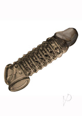 The 9`s - Toppers Open Ended, Ribbed and Nubbed Penis Extender - Smoke