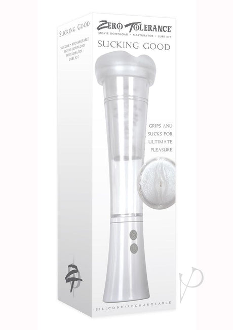 Zero Tolerance Sucking Good Rechargeable Vibrating Masturbator - Vanilla