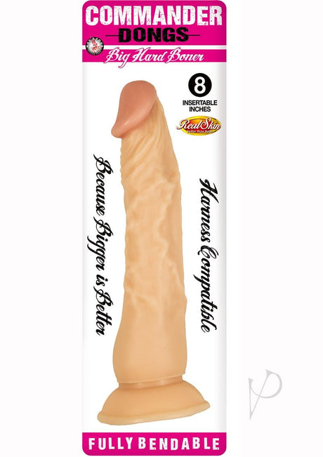 Commander Dongs Big Hard Boner Bendable Dilco 8in - Vanilla