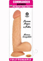 Commander Dongs Big Daddy Alpha Male Bendable Dildo with Balls 8in - Vanilla