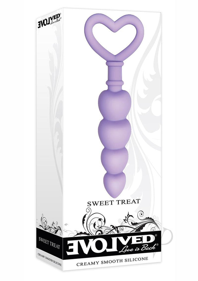 Sweet Treat Silicone Anal Beads - Purple