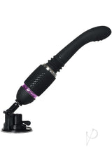 Thrust and Go Silicone Rechargeable Mini Vibrator - Black