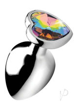 Booty Sparks Rainbow Prism Heart Anal Plug - Large