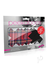 Peekaboo Schoolgirl X Pasties - Red/Black