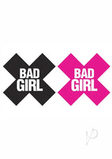 Peekaboo Bad Girl Pasties - Black/Pink