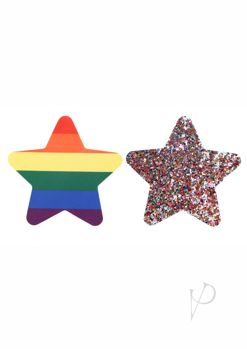 Peekaboo Pride Rainbow Glitter Stars Pasties - Rainbow