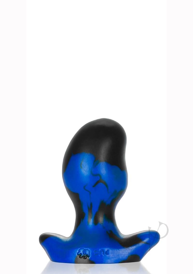 Oxballs Ergo Silicone Butt Plug - XSmall - Police Blue Swirl