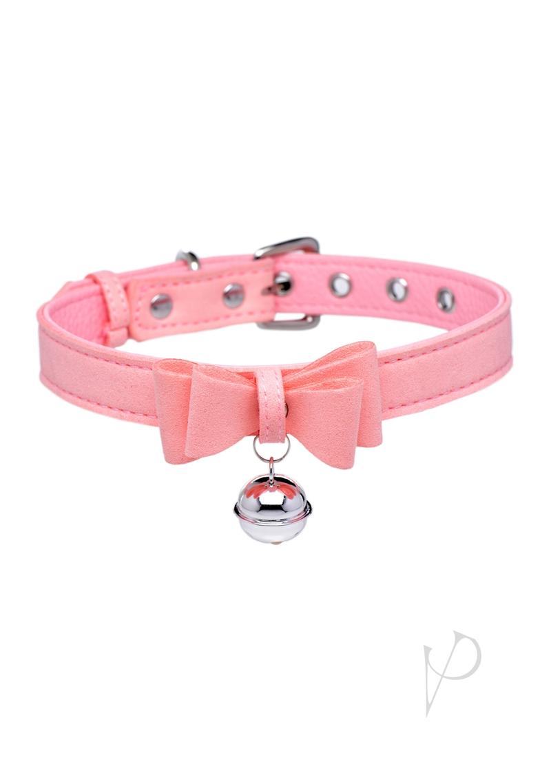 Master Series Sugar Kitty Cat Bell Collar - Pink/Silver