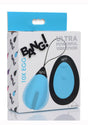 Bang! 10X Rechargeable Silicone Vibrating Egg with Remote Control - Blue