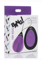 Bang! 10X Rechargeable Silicone Vibrating Egg with Remote Control - Purple