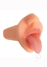 Mistress Courtney BioSkin Vibrating Stroker - Mouth - Vanilla