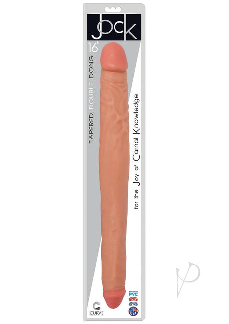 Jock Tapered Double Dildo 16in - Vanilla