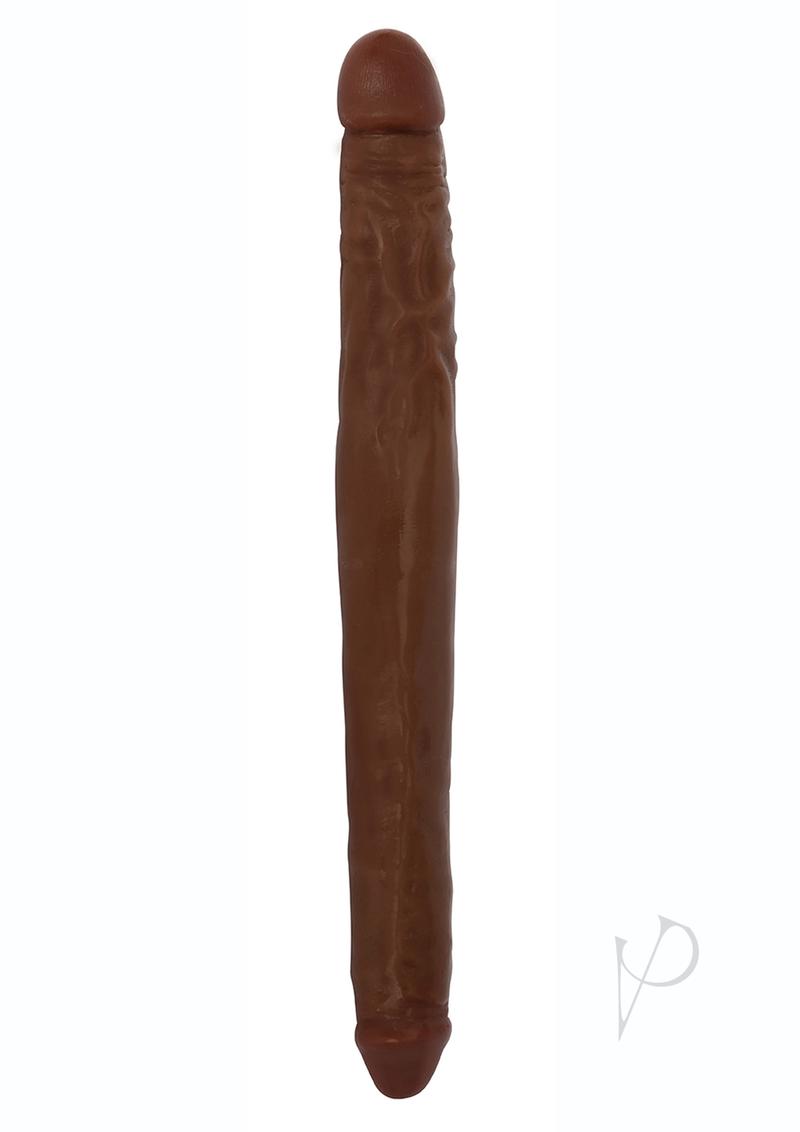 Jock Tapered Double Dildo 16in - Chocolate