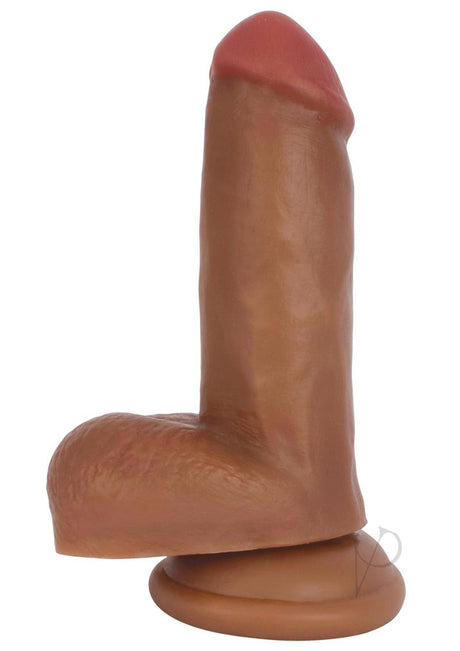 Jock Realistic Dildo with Balls 6in - Caramel