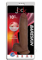 Jock Bareskin Realistic Dong with Balls 10in - Caramel