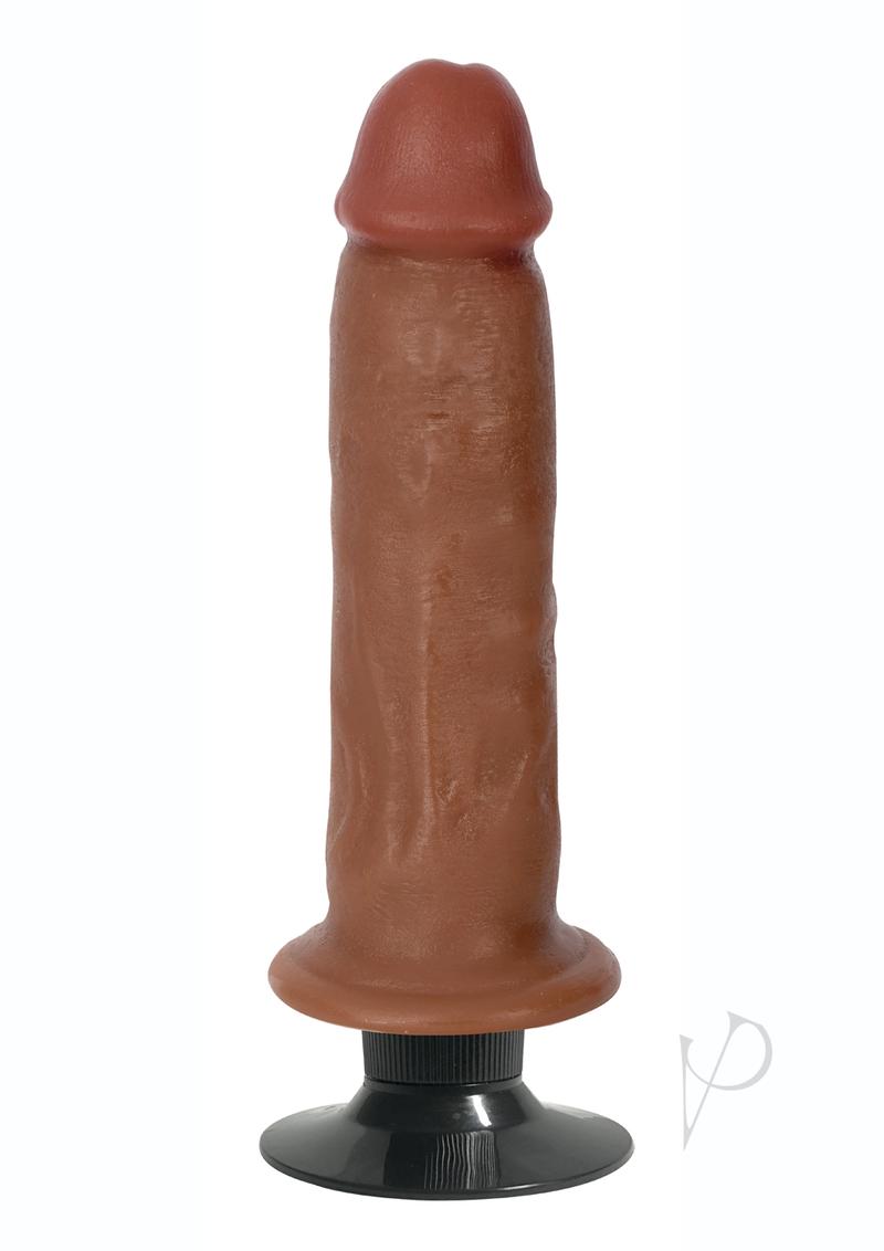 Jock Bareskin Realistic Vibrating Dong 6in - Caramel