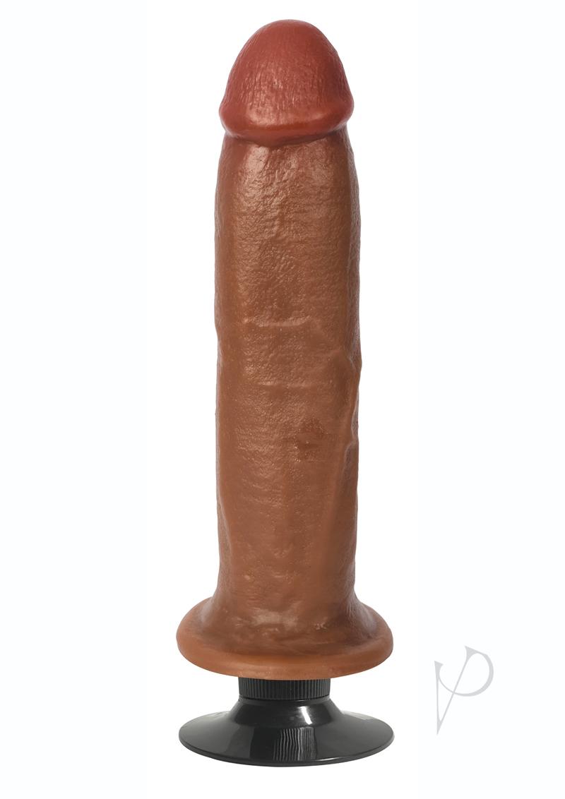 Jock Bareskin Realistic Vibrating Dong 8in - Caramel