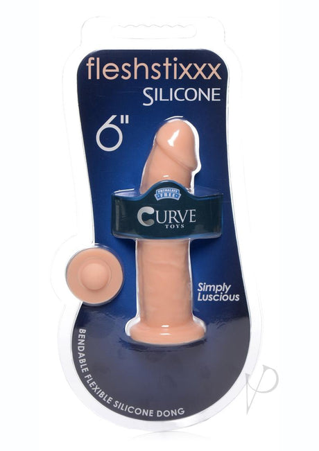 Fleshstixxx Silicone Bendable Dong 6in - Vanilla