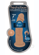 Fleshstixxx Dual Density Silicone Bendable Dong 7in - Caramel