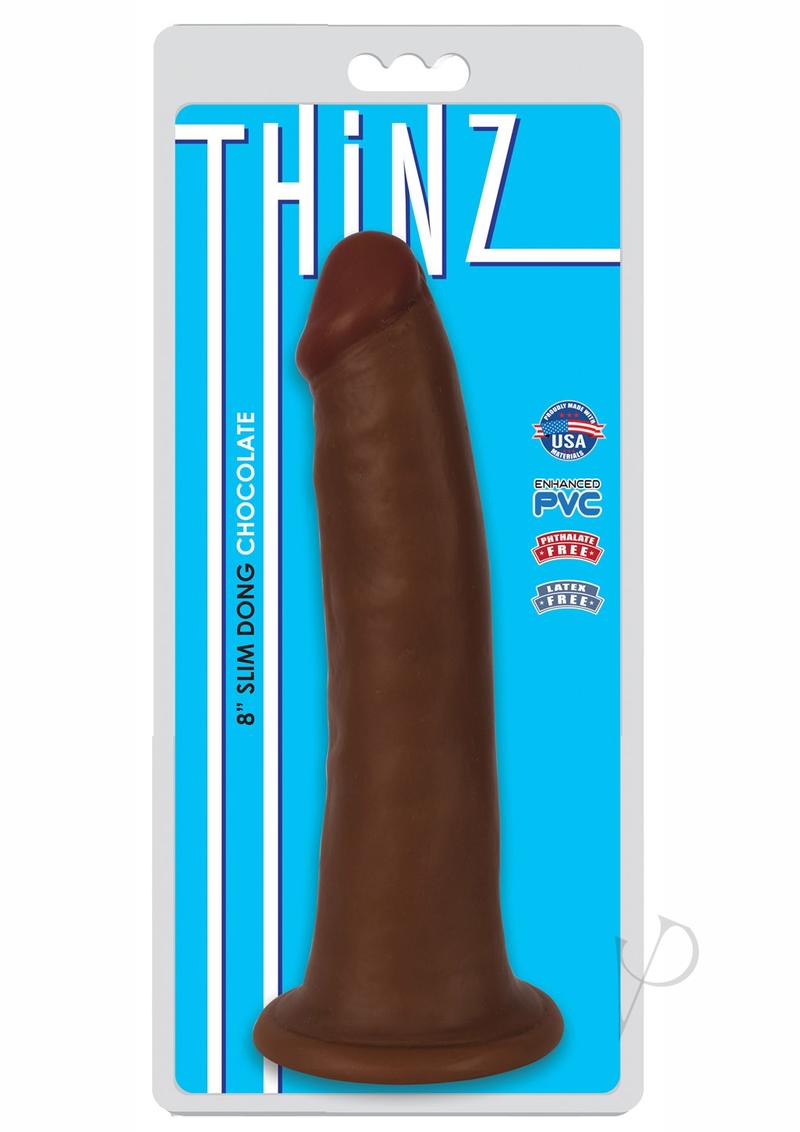 Thinz Slim Dong 8in - Chocolate